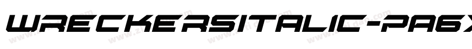 WreckersItalic-PA6x字体转换