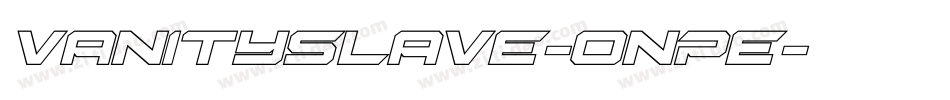 Vanityslave-OnPe字体转换