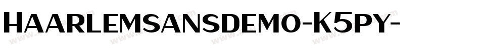 Haarlemsansdemo-K5py字体转换