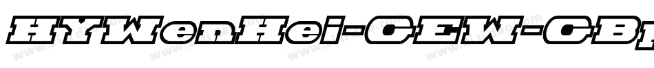 HYWenHei-GEW-GBpc-EU字体转换