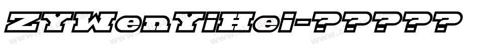 ZYWenYiHei字体转换
