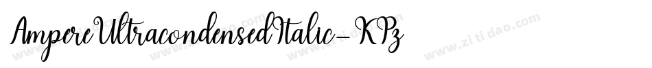 AmpereUltracondensedItalic-KPzZ字体转换