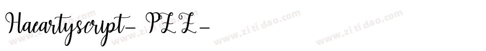 Haeartyscript-3PZZ字体转换