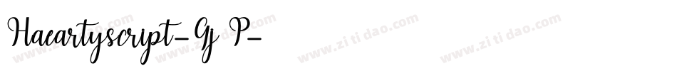 Haeartyscript-Gj4P字体转换
