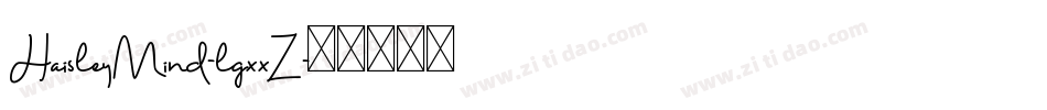 HaisleyMind-lgxxZ字体转换