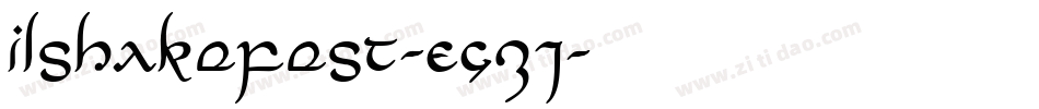 Ilshakefest-EGzj字体转换