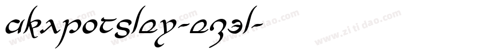 Akapotsley-eZ3l字体转换 Akapotsley-eZ3l字体转换