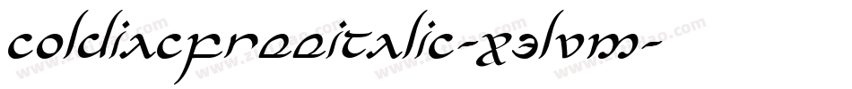 ColdiacfreeItalic-x3LVm字体转换