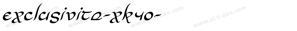 Exclusivite-xK4O字体转换 Exclusivite-xK4O字体转换
