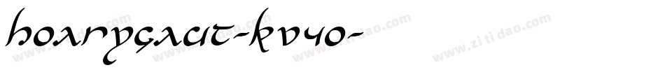 Hoarygaut-KV4o字体转换