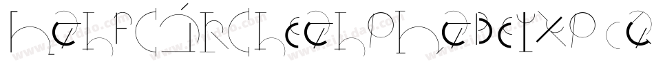 Halfcirclealphabetxp-AJwp字体转换