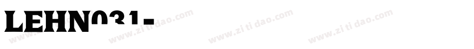 LEHN031字体转换