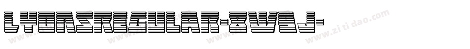 LyonsRegular-8w9J字体转换
