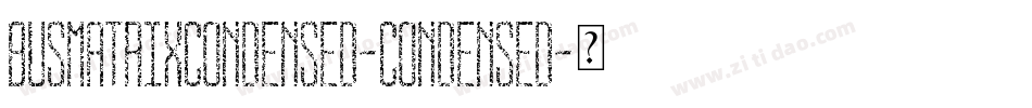 BusMatrixCondensed-Condensed字体转换