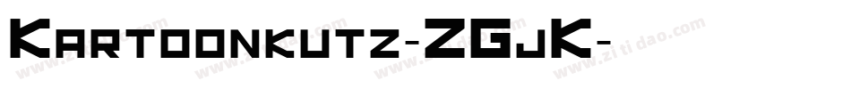 Kartoonkutz-ZGjK字体转换