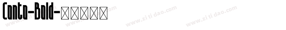 Conto-Bold字体转换