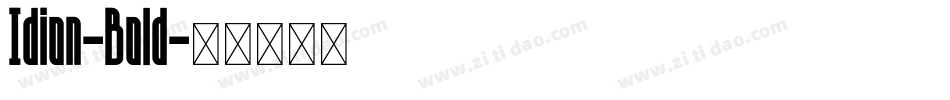 Idion-Bold字体转换