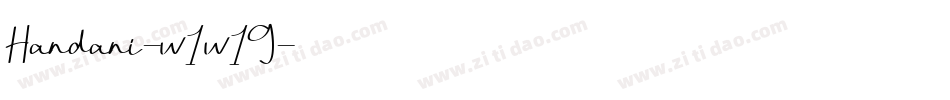 Handani-w1w19字体转换 Handani-w1w19字体转换