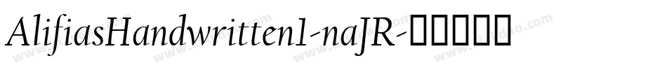 AlifiasHandwritten1-naJR字体转换