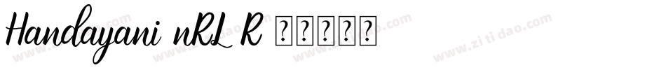 Handayani-nRL7R字体转换