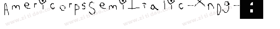 AmericorpsSemiItalic-XnDg字体转换