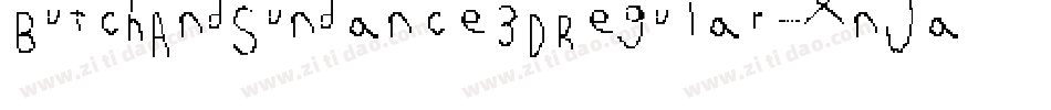 ButchAndSundance3DRegular-XnJa字体转换