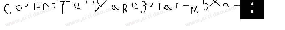 CouldntTellYaRegular-M5Xn字体转换