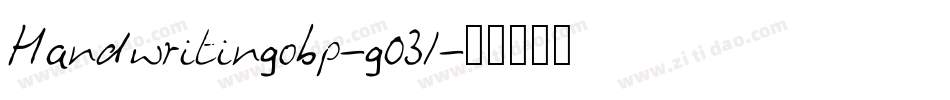 Handwritingobp-g031字体转换
