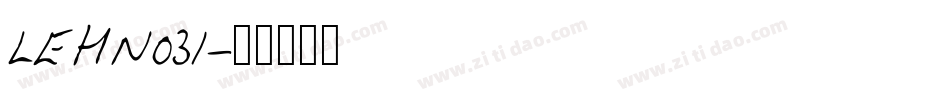 LEHN031字体转换