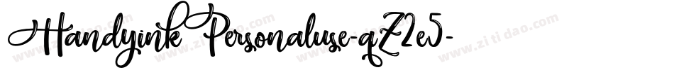 HandyinkPersonaluse-qZ2e5字体转换