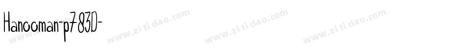 Hanooman-p783D字体转换