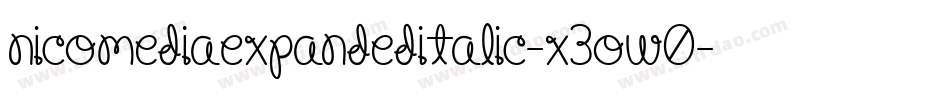NicomediaExpandedItalic-x3ow0字体转换
