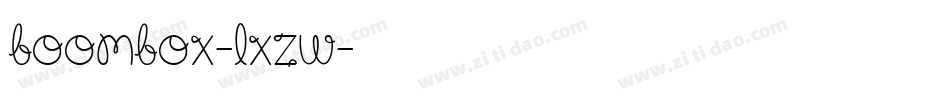 Boombox-lxZw字体转换