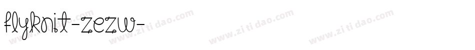 Flyknit-zeZw字体转换
