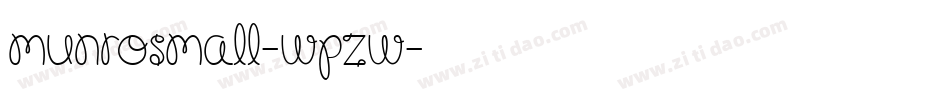 MunroSmall-wPZw字体转换