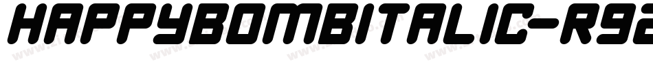 HappyBombItalic-r92B字体转换