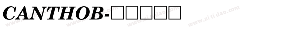 CANTHOB字体转换