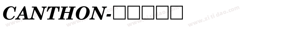 CANTHON字体转换