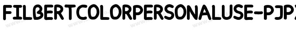 FilbertColorPersonalUse-PJpx字体转换