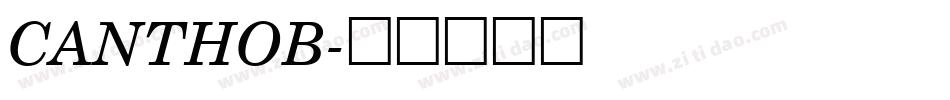 CANTHOB字体转换