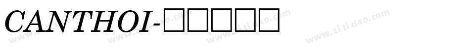 CANTHOI字体转换