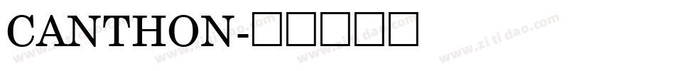 CANTHON字体转换