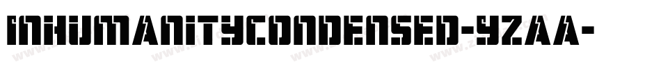 InhumanityCondensed-YZaa字体转换