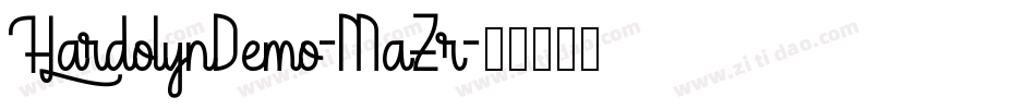 HardolynDemo-MaZr字体转换