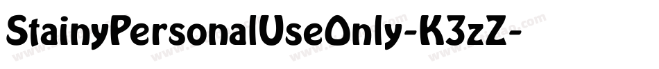 StainyPersonalUseOnly-K3zZ字体转换