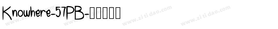 Knowhere-57PB字体转换