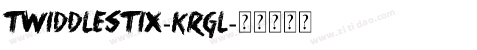 Twiddlestix-KRgl字体转换