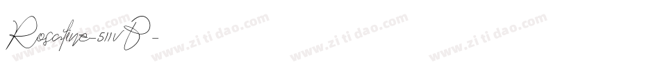 Rosaline-511vB字体转换