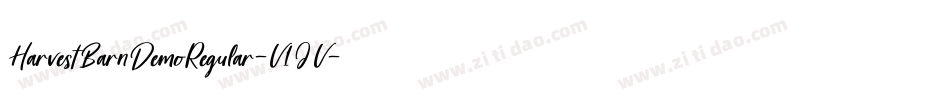 HarvestBarnDemoRegular-V1JV字体转换