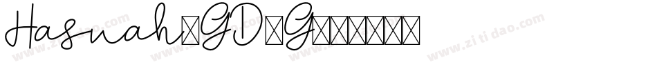 Hasnah-GD5G字体转换